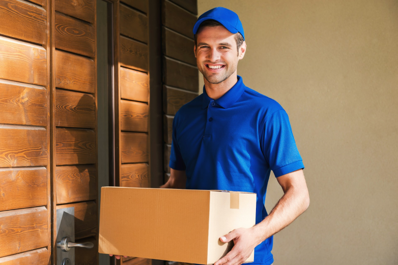 Delivery Man Holding Package